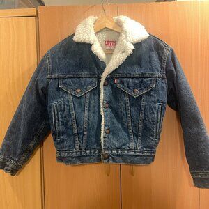 Vintage 80s Levi's Acid Wash Sherpa Denim Jacket